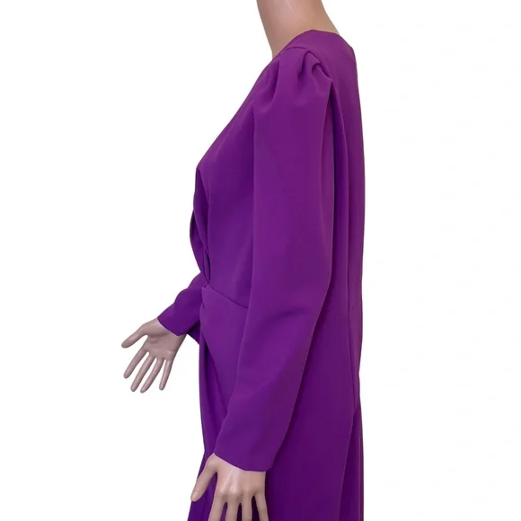 Sachin & Babi Agnes Plunge V-neck long sleeve twist front mutton